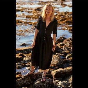 Black free people midi dress